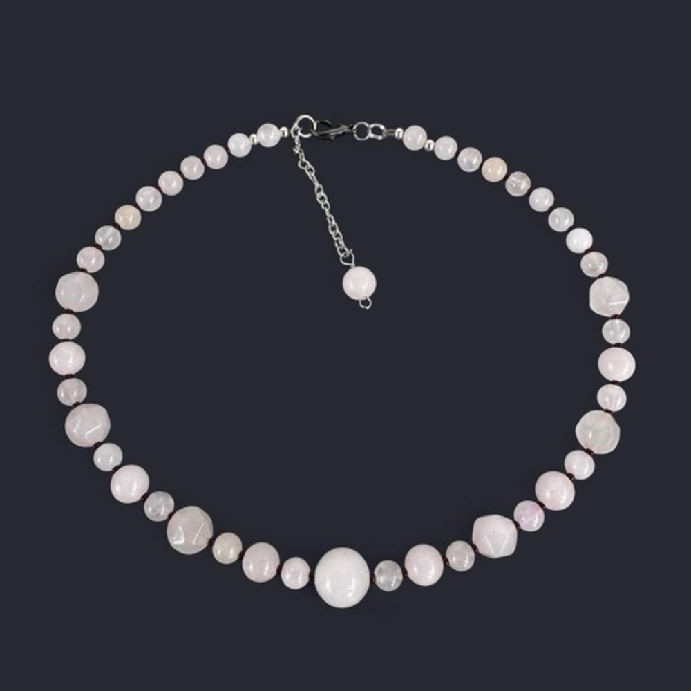 Rose Quartz Choker Bead Necklace